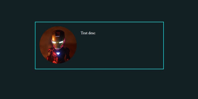 Screenshot of Iron Man rounded image with demo text