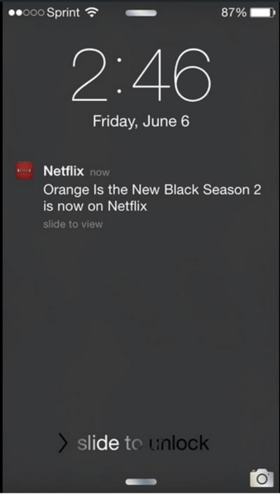 Netflix does a great job of personalizing its mobile push notifications.