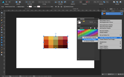 Creating a palette from an image.