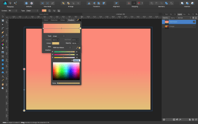 Setting gradient colors.