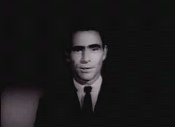Rod Sterling in the Twilight Zone TV series.