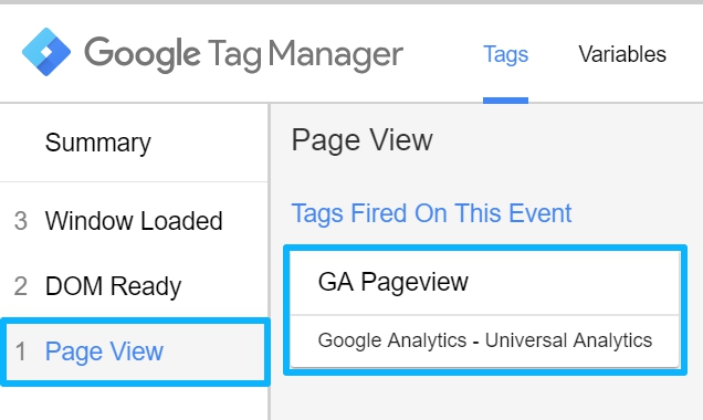 GA Pageview tag