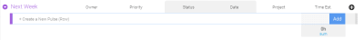 Monday.com simplifies the process of data input. Managers can quickly add rows to the board — Monday.com calls them pulses. Pulses can be tasks, projects, missions, to-do items, etc. Creating a pulse requires just a few clicks.