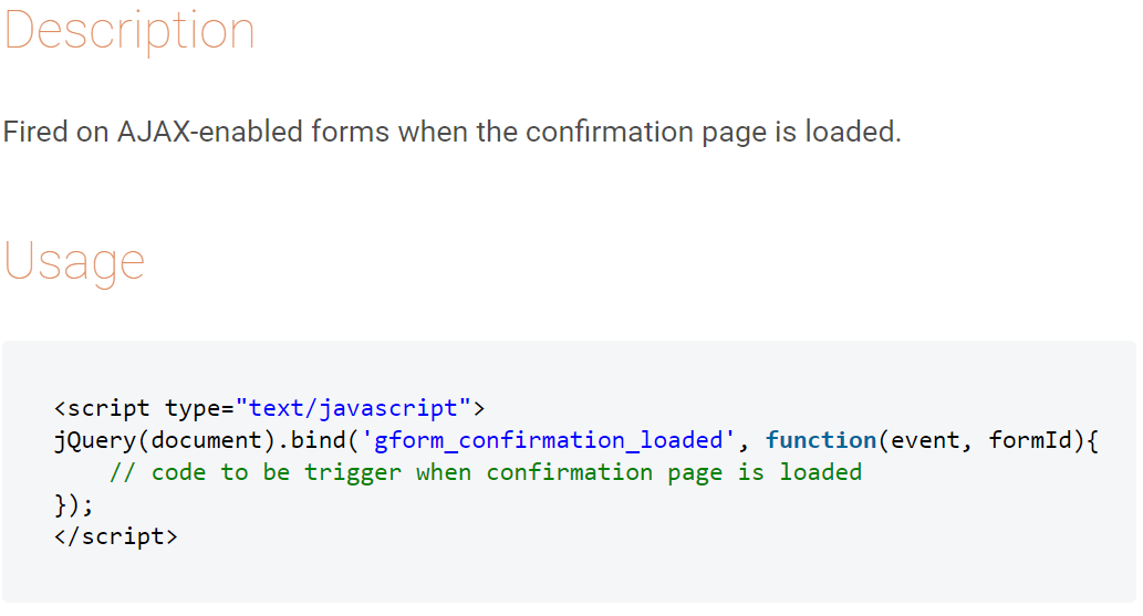 gform_confirmation_loaded javascript snippet