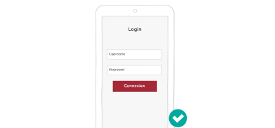 Labels inside fields can work on really short forms, like login forms, where users don’t have a lot of information to remember.