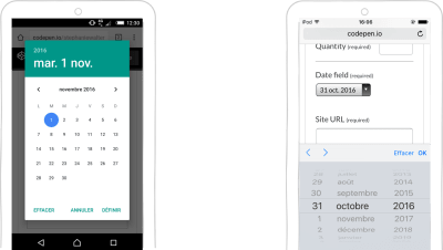 A date-picker based on input type=date on Android and iOS