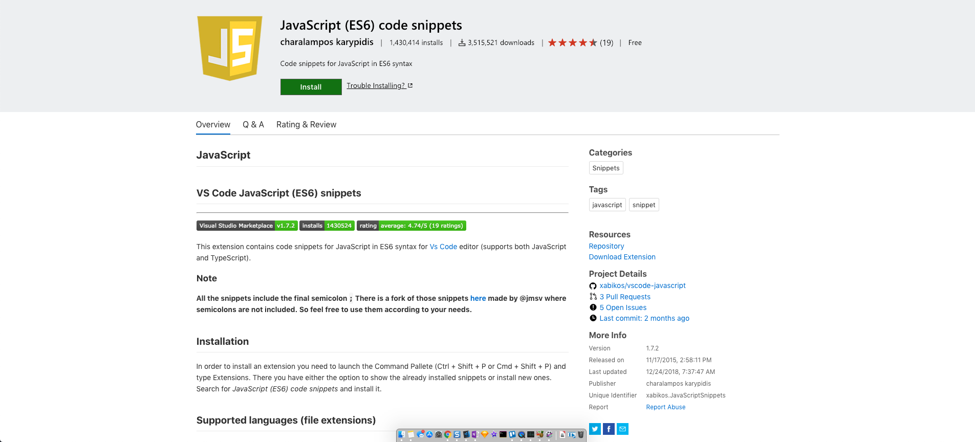 Tags javascript. Сниппет js. Js код. Сниппеты в vs code.