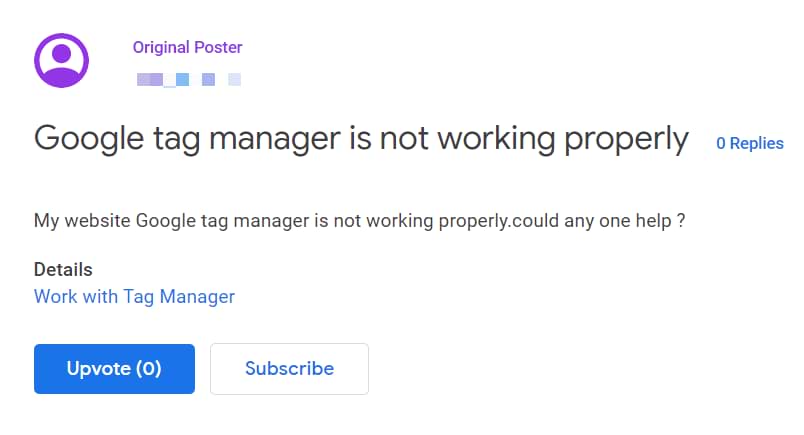 google tag manager help