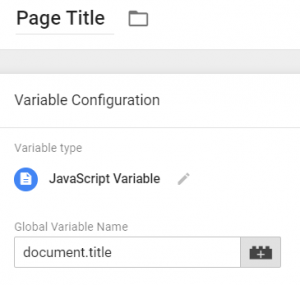 JavaScript Variable - Page Title