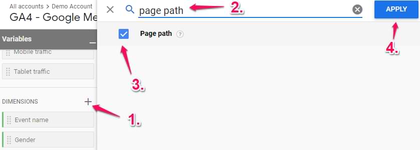 add dimensions to ga4 analysis hub